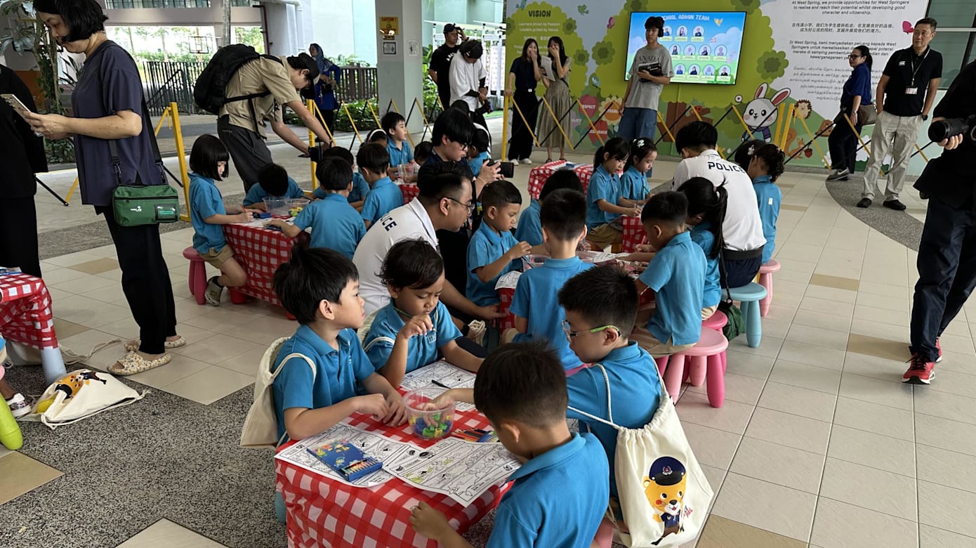 约240名学前儿童参加了在伟源小学的教育部幼儿园举办的全国保家安民计划嘉年华。（图：沈欣颖）