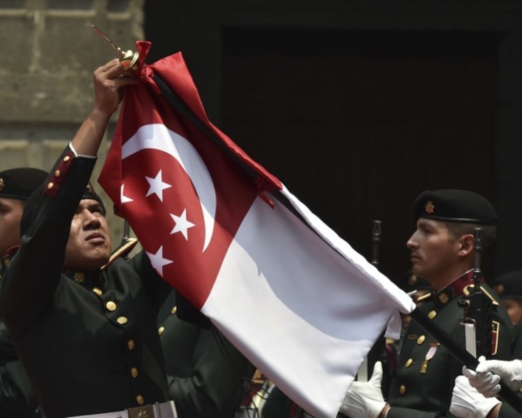 Teen arrested for allegedly vandalising S’pore flags