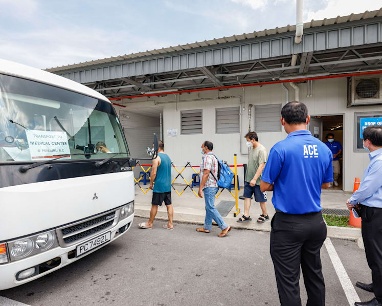 Sudden spike in infected workers, after Covid-19 testing at Jurong dorm, caused delays in taking them to facilities: MOM