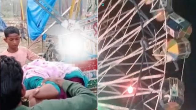 头发卷入摩天轮 印度女孩头皮被扯下陷入昏迷