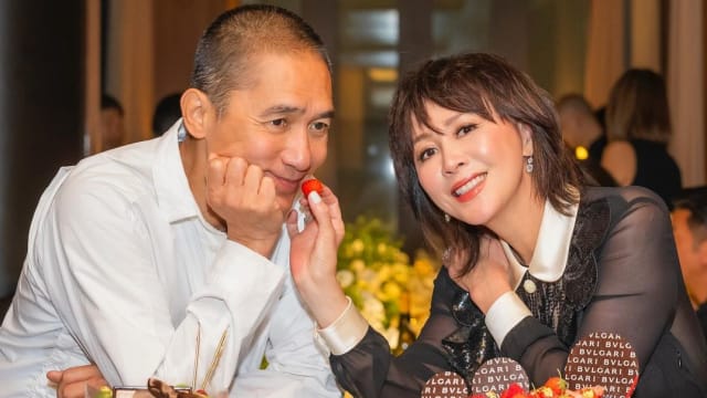 梁朝伟欢度62岁生日　刘嘉玲放闪喂老公吃草莓