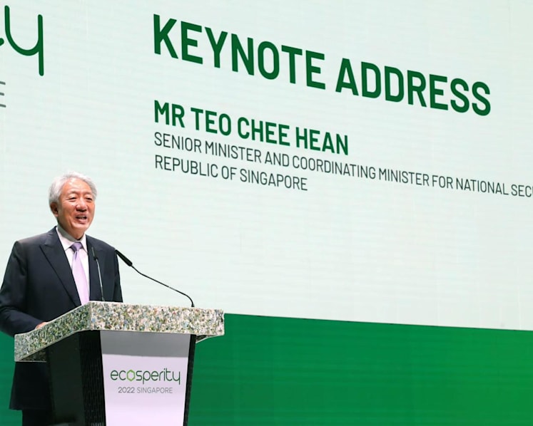Climate crisis and growing demand for sustainable practices mean it’s no longer business-as-usual for companies: Teo Chee Hean