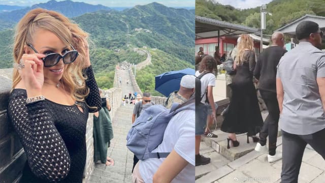 Mariah Carey视高跟鞋如命　踩15cm恨天高爬长城！