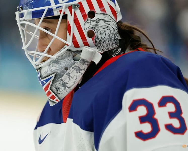 Ice hockey-Goalies show pride and personality with artistic helmets