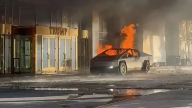 拉斯维加斯特朗普酒店外电动汽车爆炸 酿一死七伤