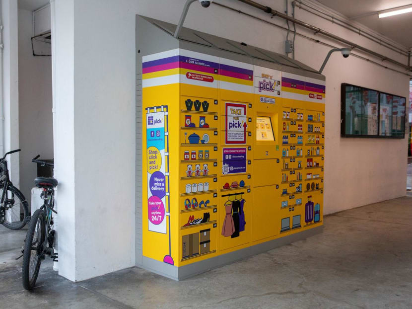 Pick Network parcel delivery locker station at the void deck of Block 718 Woodlands Avenue 6. Pick Network parcel delivery locker station at the void deck of Block 718 Woodlands Avenue 6.