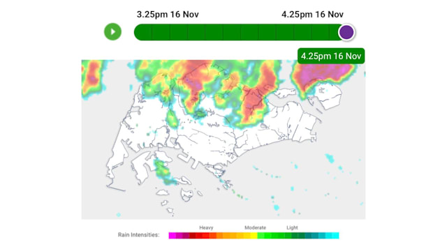 气象署发布大雨预警
