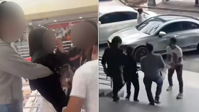 外籍女子新山商场裸露上身 被抬离时情绪失控行为异常