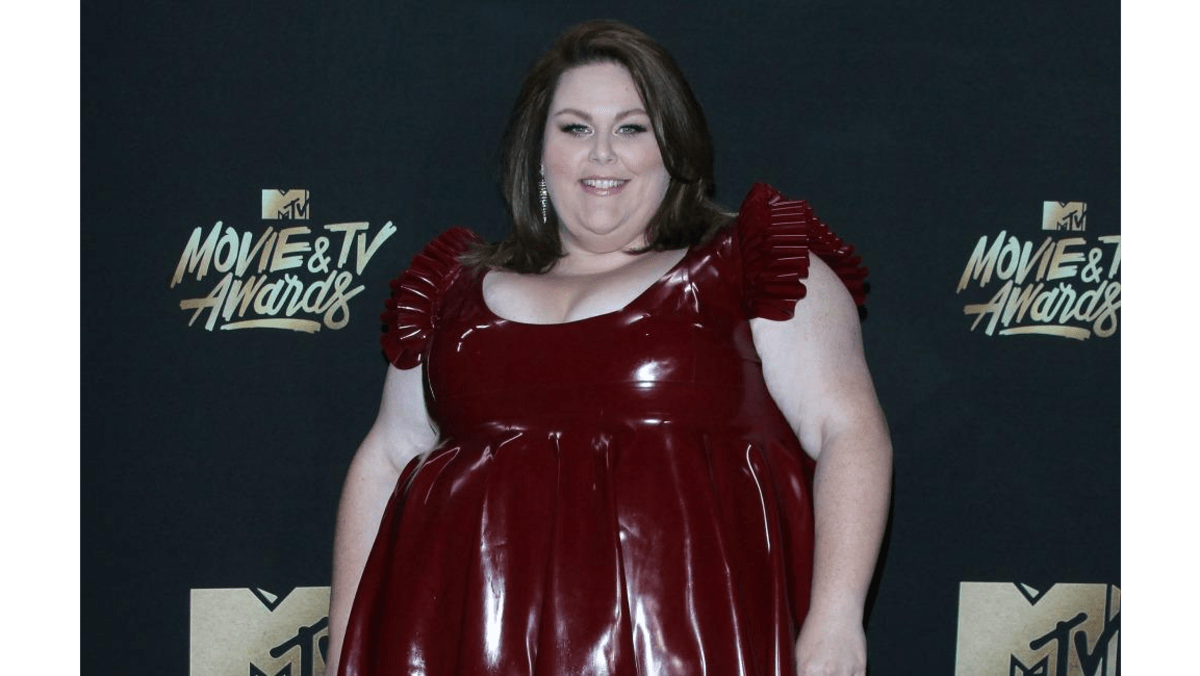 chrissy metz red latex dress Chrissy Metz Calls Out Body Shamers