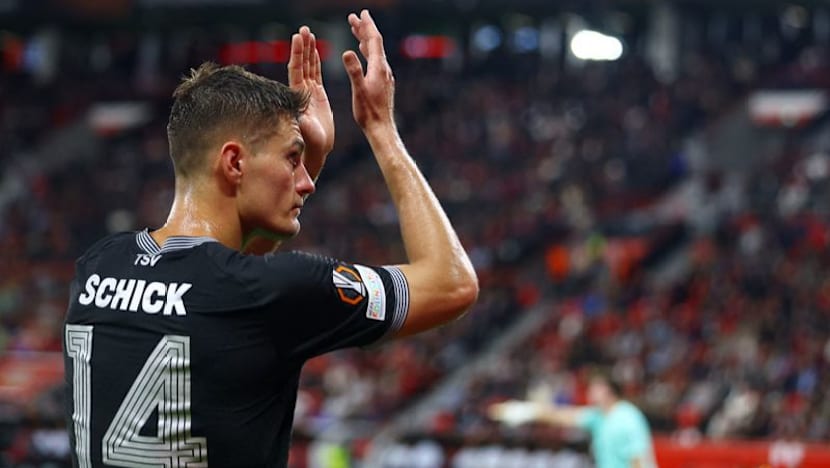 Schick on target again as Leverkusen beat Leipzig in Bundesliga