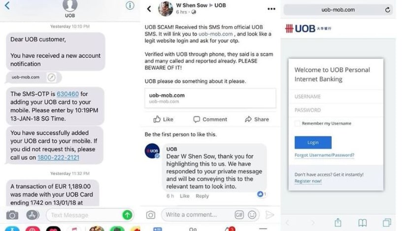 Awas! SMS perdaya pelanggan UOB serah maklumat peribadi Awas! SMS perdaya pelanggan UOB serah maklumat peribadi