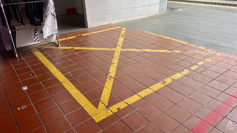 Outdoor display areas outside HDB shops offered online for sublets despite rules