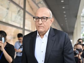 Former transport minister S Iswaran arriving at the Supreme Court on Sept 24, 2024.