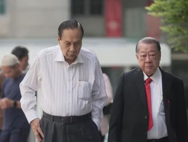 Ng Siak Hai (left) at the State Courts on July 10, 2024, with his lawyer, Mr Choo Si Sen. Ng Siak Hai (left) at the State Courts on July 10, 2024, with his lawyer, Mr Choo Si Sen.