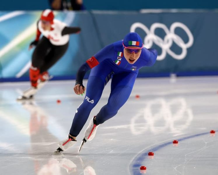 Speed skating-Inspired Lollobrigida wins Italy's first gold of Games