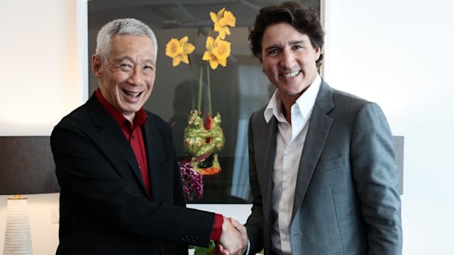 国务资政李显龙 会见加拿大前总理特鲁多