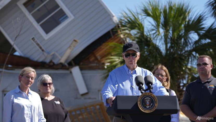 Biden tours Florida's storm-hit streets as Milton debris piles up Biden tours Florida's storm-hit streets as Milton debris piles up