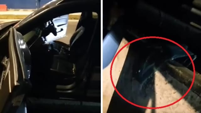 在新山遇劫车窗被砸 男子提醒狮城客当心 