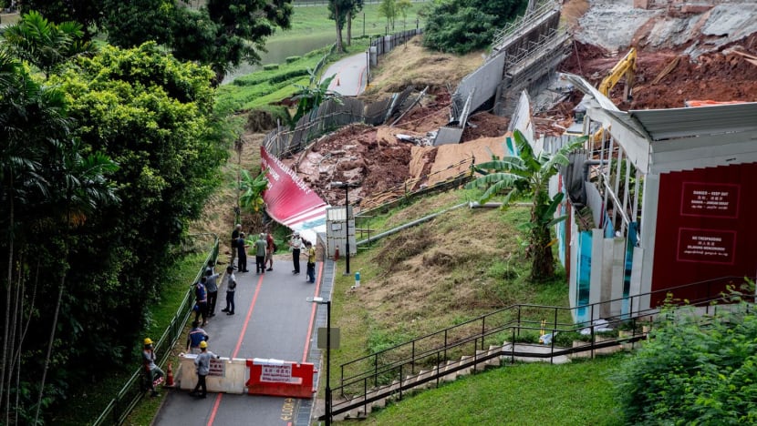 Part of Ulu Pandan park connector in Clementi closed after landslide, passer-by injured