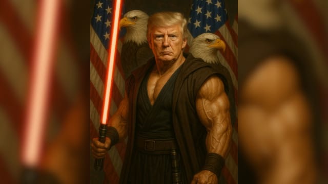 白宫上载特朗普化身绝地武士图像 引发争议