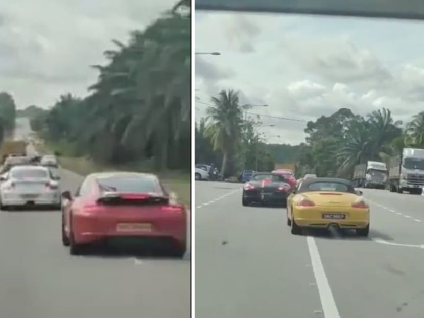 <span><span><span><span><span>A video clip shows a convoy of seven vehicles with Singapore-registered licence plates driving and overtaking dangerously in a manner, the police in Malaysia said.</span></span></span></span></span> <span><span><span><span><span>A video clip shows a convoy of seven vehicles with Singapore-registered licence plates driving and overtaking dangerously in a manner, the police in Malaysia said.</span></span></span></span></span>