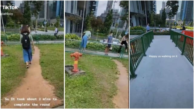 路程可缩短两分钟 滨海湾路人行道已建好 