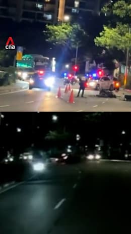 Footage of fatal Tampines accident shows car crashing through divider from opposite road