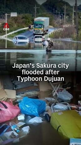 Japan’s Sakura city flooded after Typhoon Dujuan