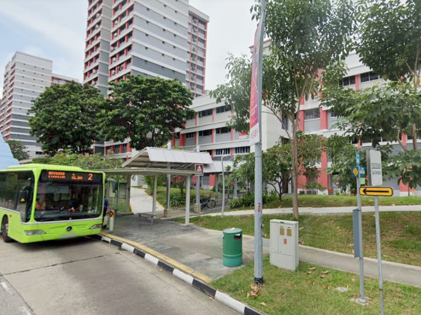 Chua Chek Yong confronted a boy riding his bicycle on a pathway near Block 438 Hougang Avenue 8. The pathway is the one that heads from the bus stop towards the public housing block at about a 45-degree angle to the main road.