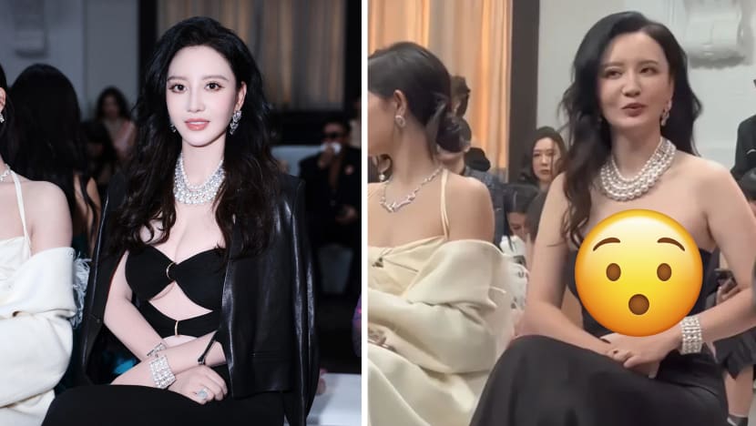 Chinese Star Zhang Meng Mocked For Wearing Too-Tight Dress That Made Her Look Like She Had A “Uniboob”