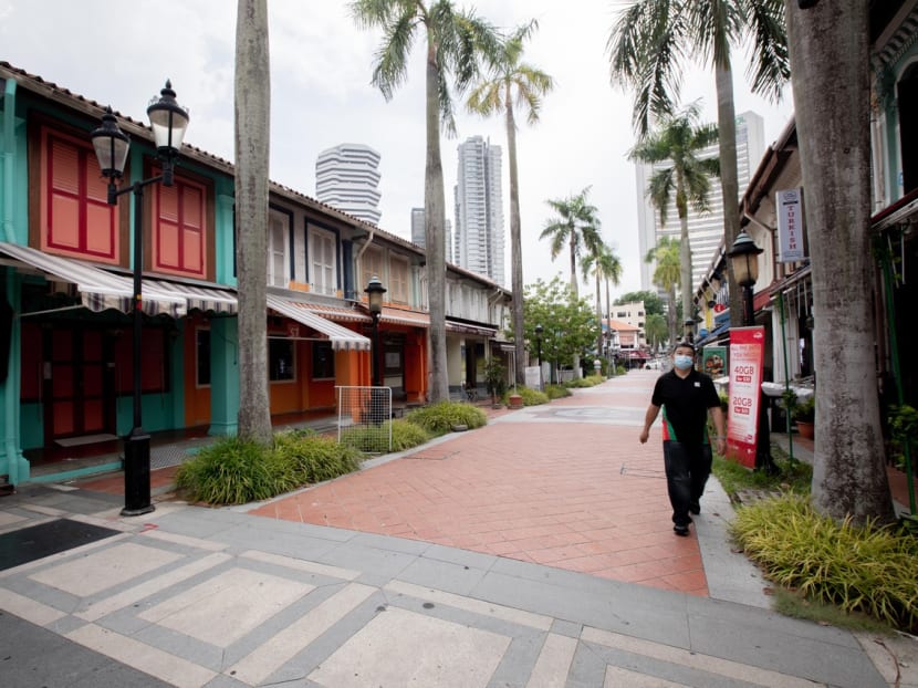 Shops along Bussorah Street seen closed on May 29, 2020. Two new schemes have been rolled out to help small- and medium-sized enterprises restructure their debts. Shops along Bussorah Street seen closed on May 29, 2020. Two new schemes have been rolled out to help small- and medium-sized enterprises restructure their debts.