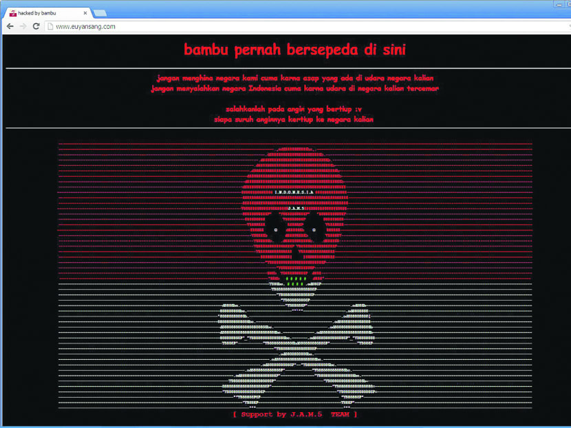 The hacker posted a statement saying, ‘Do not insult our country just because of smoke in the air in your country.’