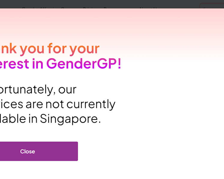Singapore blocks access to online gender clinic GenderGP due to 'public health risk'