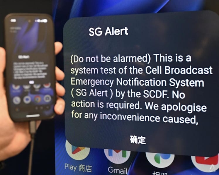 Islandwide testing of SG Alert system for Singtel users to take place at noon on May 10