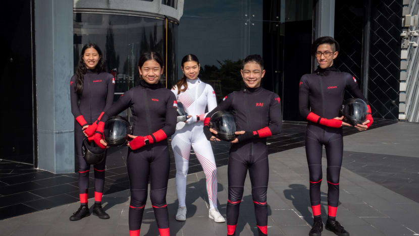 Indoor skydivers representing Singapore — including two 12-year-olds — at 4th FAI World Cup have gold in their sights