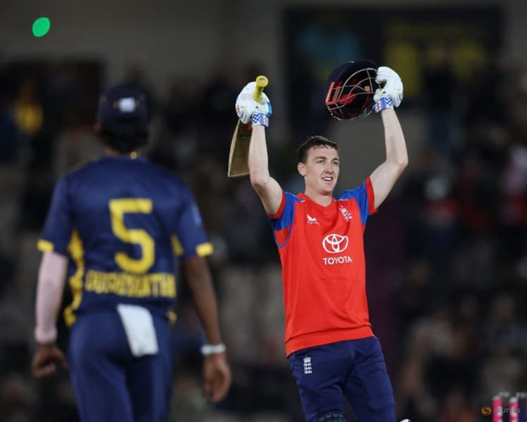 Brook hits lightning century as England crush Sri Lanka by 119 runs in opening T20