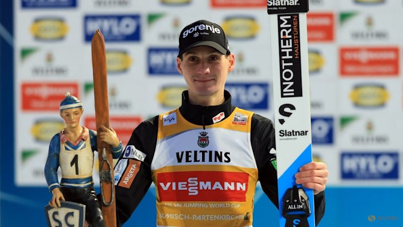 Ski Jumping-Slovenia's Prevc soars to second successive Four Hills victory