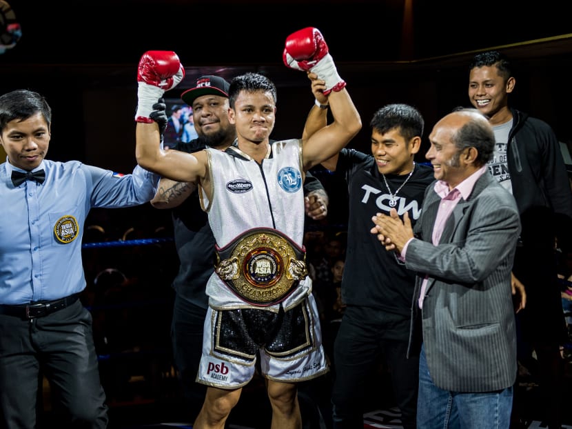 Muhammad Ridhwan created Singapore boxing history on Saturday by becoming the country's first-ever WBA champion. All photos in this report by SingaporeMaven Muhammad Ridhwan created Singapore boxing history on Saturday by becoming the country's first-ever WBA champion. All photos in this report by SingaporeMaven