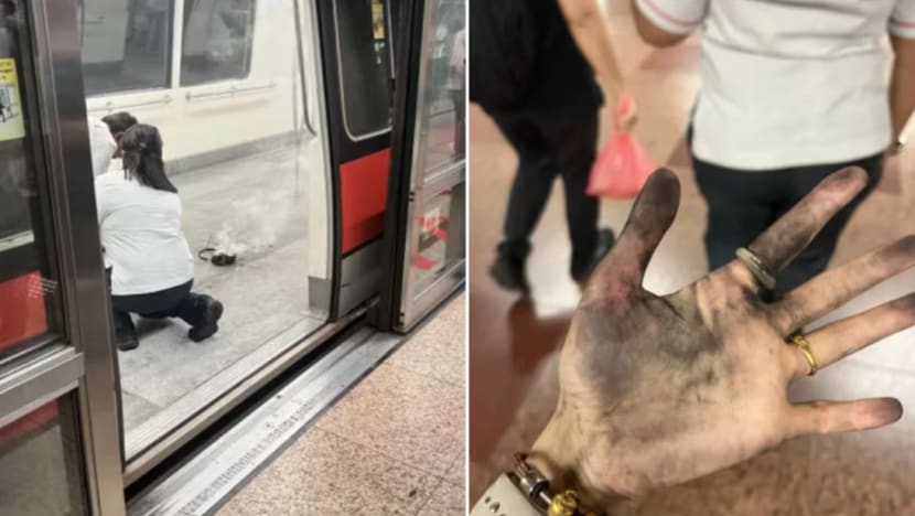 Alat pengecas mudah alih terbakar dalam kereta api menghala ke stesen MRT Raffles Place Alat pengecas mudah alih terbakar dalam kereta api menghala ke stesen MRT Raffles Place