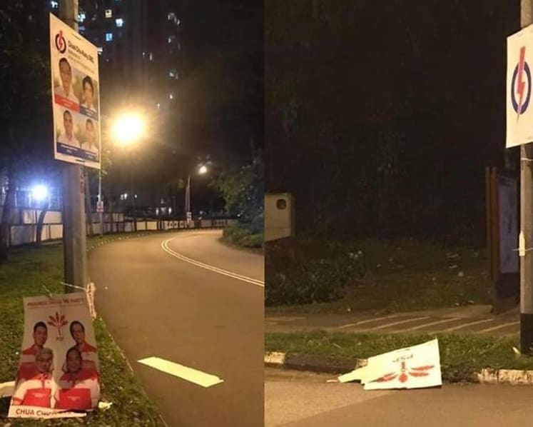 2 men charged with defacing, removing or destroying PAP, PSP election posters