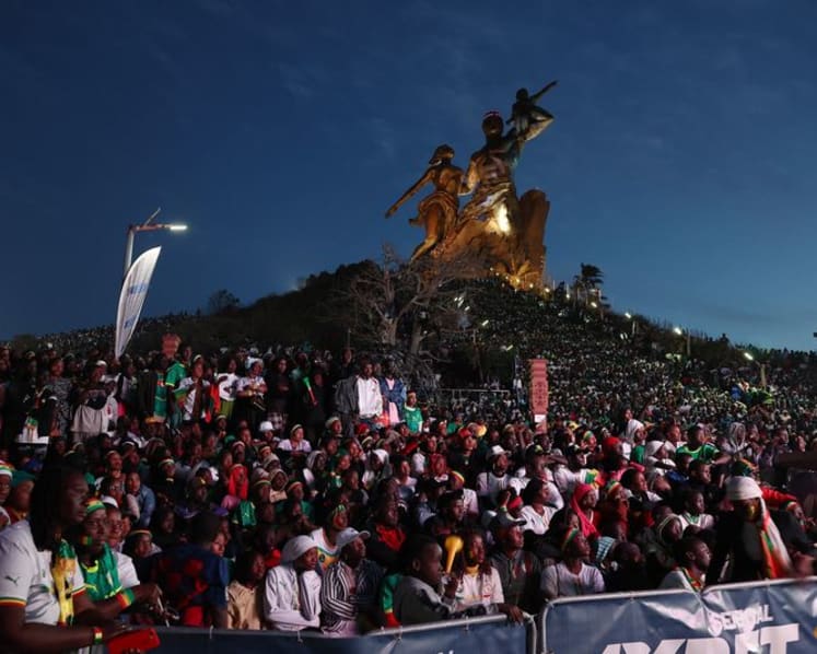Senegal fans dance in the streets after Africa Cup of Nations win