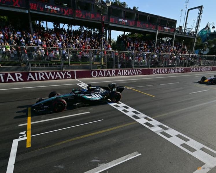 Russell fends off Verstappen to win in Baku, Antonelli fifth