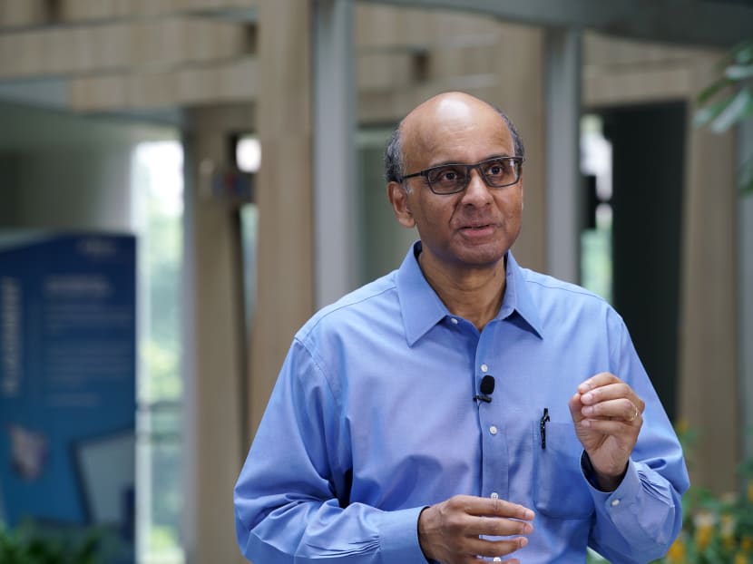 Senior Minister Tharman Shanmugaratnam delivering a national broadcast on June 17, 2020.