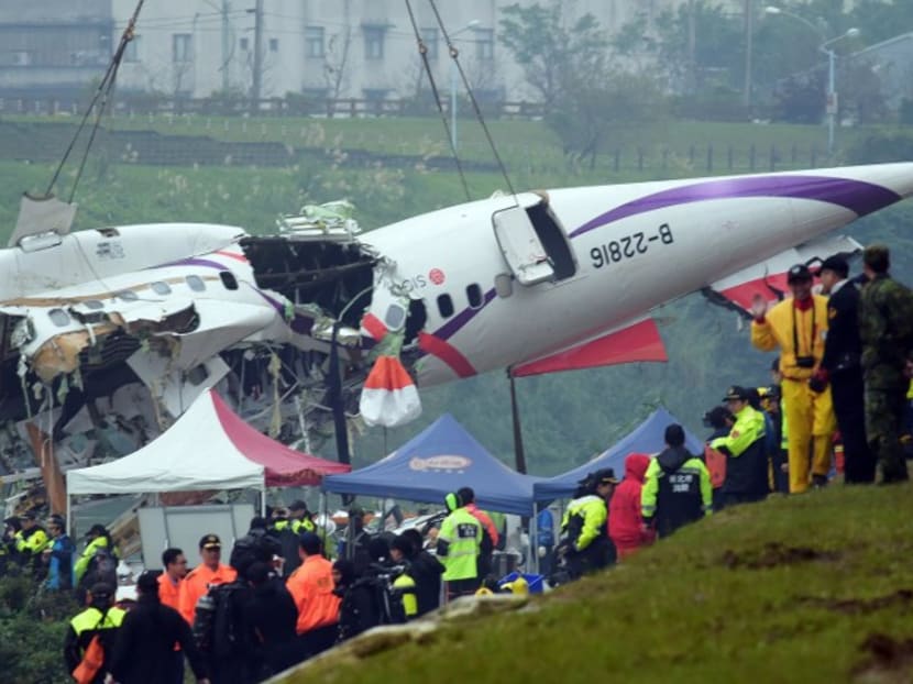 A final report regarding TransAsia Airways Flight GE235 showed that a series of compounded errors led to the fatal crash that killed 43 passengers. Photo: AFP