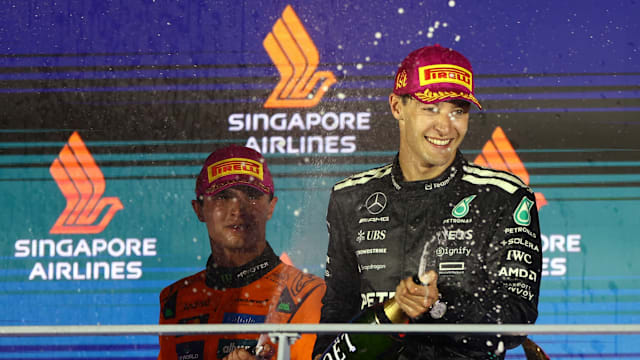 新加坡F1大奖赛：马赛地车手拉塞尔 首赢新加坡站冠军