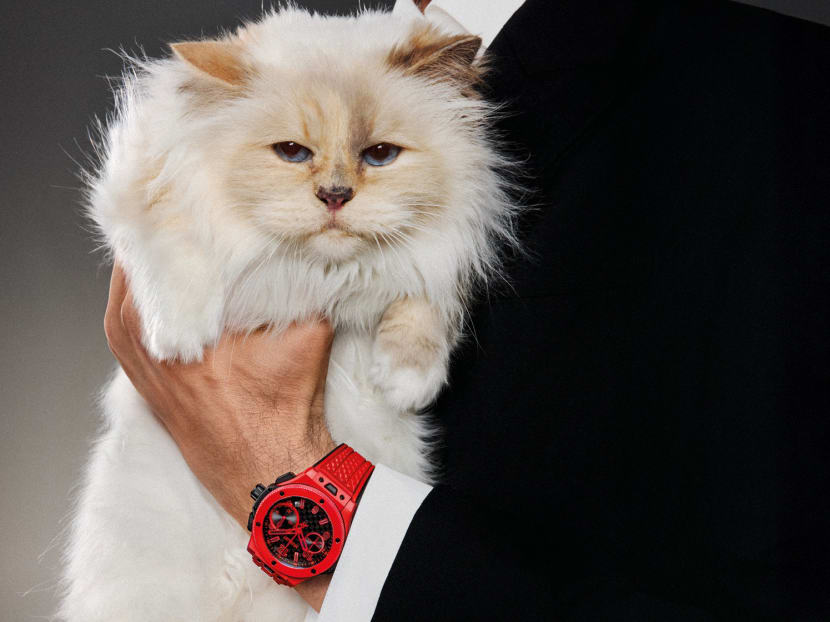 Karl Lagerfeld’s cat, Choupette, stars in Hublot’s Big Bang 20th anniversary campaign Karl Lagerfeld’s cat, Choupette, stars in Hublot’s Big Bang 20th anniversary campaign