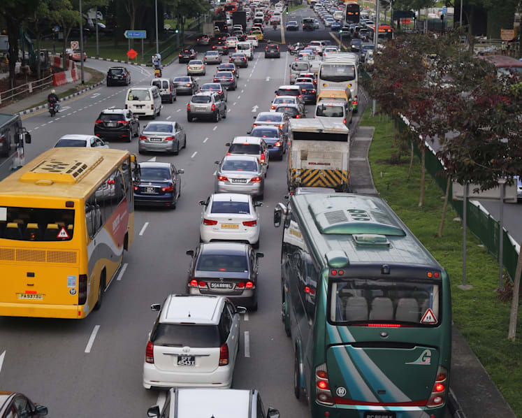 Two lanes along PIE closed after new oil spill