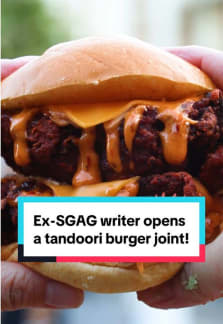 Former SGAG writer Siraj and his wife Nasyirah started a burger joint inspired by her father’s tandoori chicken. The couple recently moved their eatery, taking over a whole 3-storey space in front of Sultan Mosque, as Siraj says: “We’re Muslims. It’s Arab Street, and we didn’t want people drinking alcohol in front of the mosque.” #8dayseatrestaurant #8dayseat #muslimowned #burger #tandoori #halalfood #tiktoksg #fyp #singapore 
