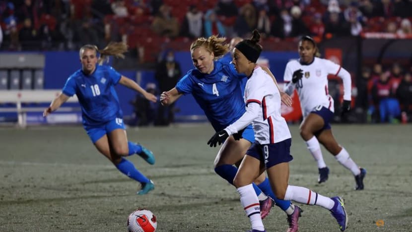 Iceland's Viggosdottir forced off in Euro opener due to stomach troubles Iceland's Viggosdottir forced off in Euro opener due to stomach troubles