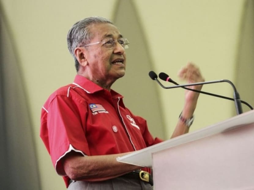 Dr Mahathir Mohamad speaks at the Pakatan Harapan Convention in Shah Alam.
